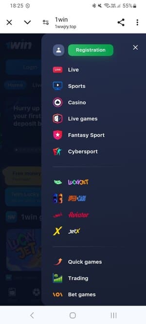 1win Official Application for Android and iOS in Canada